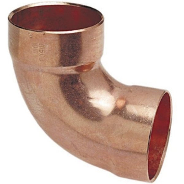 American Imaginations 1 in. x 1 in. Copper 90 Elbow - Wrot AI-35294